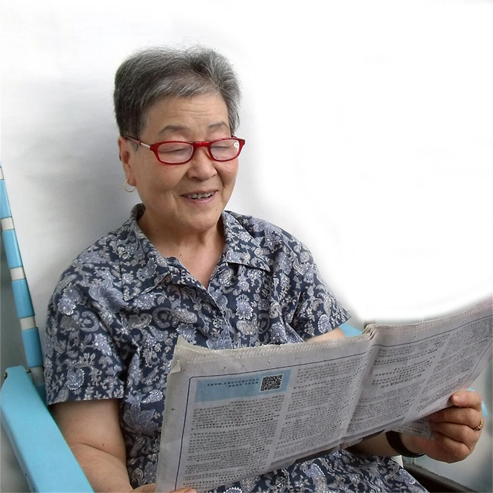 (image for) 2pcs Magnetic Neck Mounted Lightweight Reading Glasses Adjustable Temples Anti-Fall Anti-drop Presbyopic Eyeglasses