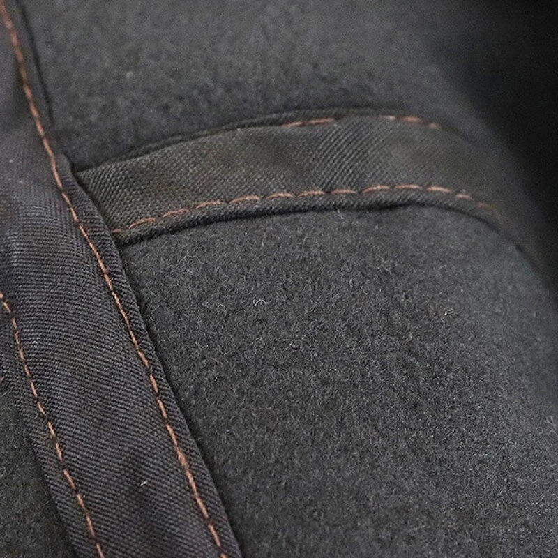 (image for) Collrown Beret Mens Adjustable PU Leather Flat Cap Stitch Newsboy Cap Driving Fishing Cabbie Hat Peaked Cap for Autumn Winter